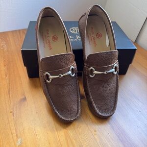 Marc Joseph brown leather loafers size 8